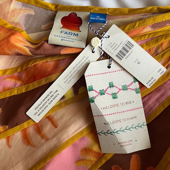 New Farm Rio x Anthropologie One-Shoulder Seamed A-Line Maxi Dress Orange - Picture 3 of 4